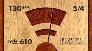 130 BPM 3/4 Wood Metronome HD