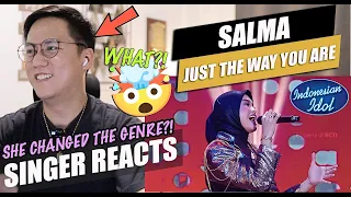 Salma - Just The Way You Are [Indonesian Idol Grand Finals] | SINGER REACTION