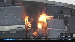 Fire Burns In South LA