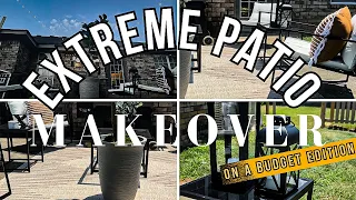 EXTREME PATIO MAKEOVER | ON A BUDGET | DIY | OUTDOOR DECORATING | BACKYARD TRANSFORMATION | REFRESH