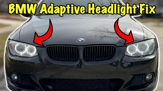 BMW Adaptive Headlights Pointing Down? Here is a FIX!