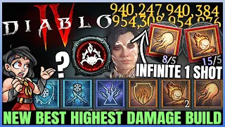 Diablo 4 - New Best TRILLION DAMAGE Sorcerer Build - INFINITE Fireball Meteor = ONLY 1 SHOT - Guide!