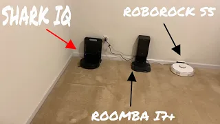 Shark IQ - RoboRock S5 S50 iRobot Roomba i7 i7+ Ran while at dinner which ones failed? Robot Vacuums