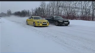 Зимний drag 201m! (Gt-four,  Bmw M, Subaru wrx Sti, Mmc Evolution, VAG)