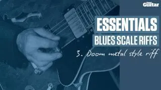 Essentials: Blues Scale Riffing -- Example 3 -- Doom Metal Style Riff (TG214)