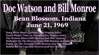 Doc Watson and Bill Monroe live at Bean Blossom 1969 (Audio soundboard)