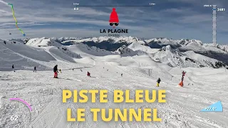 LA PLAGNE - BLUE SLOPE THE TUNNEL - GOPRO 4K