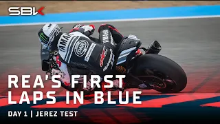 Rea takes to the circuit on the Yamaha R1 for the first time! 🔵 | #WorldSBK