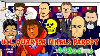 🏆Bayern Munich vs FC Porto 6-1 & Barcelona v PSG 2-0🏆Champions League Cartoon Quarter Final Parody