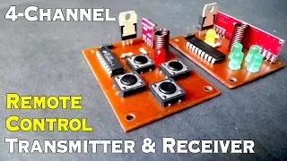 Homemade 4 Channel Wireless RC Car, Boat, Helicopter RF Transmitter & Receiver