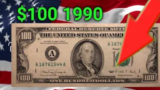 $ 100 dollars 1990 - USA US BILL DOLLAR Benjamin Franklin