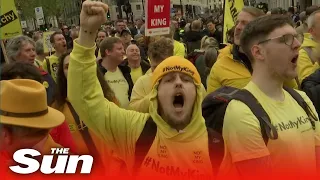 Arrests as anti-monarchy protests take place outside King Charles' Coronation