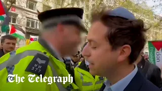 Police threaten to arrest ‘openly Jewish’ man for walking near pro-Palestine protest