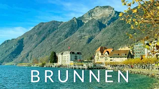 Brunnen, Switzerland 4K -  A lovely village by beautiful Lake Lucerne (Vierwaldstättersee)