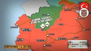 14 сентября 2018. Военная обстановка в Сирии. Турция перебрасывает технику на территорию Сирии.