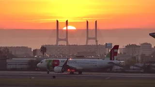 35 MINUTES of TAKEOFFS & LANDINGS / Lisbon Airport Plane Spotting (LIS/LPPT)