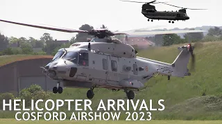 Helicopter Arrivals (NH-90, Chinook, Juno) - Cosford Airshow 2023