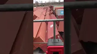 Shipping Containers blown over during high winds