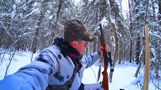 С новым годом. Удачная охота по снегу. Охота с подхода.