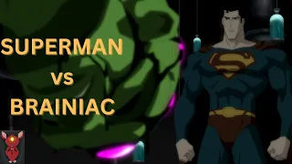 Superman vs. Brainiac scenes from DC animated movies