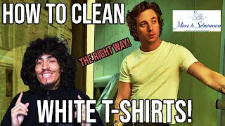 HOW TO CLEAN WHITE T-SHIRTS (THE RIGHT WAY!) | Ft. Merz B Schwanen