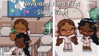 Nova first sleepover!🌷🐾⭐️🏡🍕||*with voice🔊*||collab with @itstocagirlgg_isback||#avatarworld 🌎