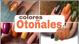 Uñas con Colores Otoñales 🧡🤎🖤 Tendencias en Uñas Otoño 2023