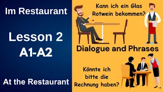 Lesson2 | A1_A2 | Dialogue and Phrases | Im Restaurant | At the Restaurant |