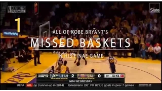 All of Kobe Bryant's Missed Baskets in His Final Game