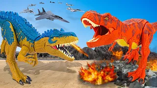 Last Blockbuster T rex Attack | T-rex Chase | Jurassic World 4 Dinosaur Movie | Dinosaur | Red Dino