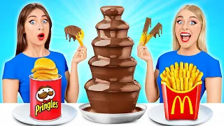 Chocolate Fountain Fondue Challenge #2 초콜릿 퐁듀 TeenDO 티엔도