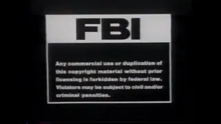 FBI Warning (Big "FBI", Flash Warning) from The Velveteen Rabbit VHS Release - 1990