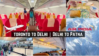 Direct Toronto to Delhi Air India International Flight | Air India meal