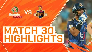 2023 Abu Dhabi T10, Match 30 Highlights:  Bangla Tigers vs Deccan Gladiators | Season 7