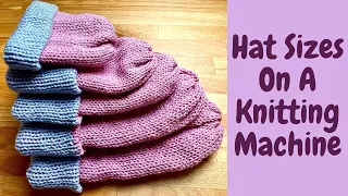 How to make different sized hats on the addi knitting machine