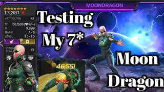 Testing My 7* Rank 1 Moon Dragon 🐉 | Mcoc Moon Dragon gameplay |