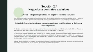 Ley 9-2017 Contratos del sector público artículos 1 a 11