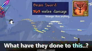 Terraria Calamity Mod Made this Blade, Strongest? ─ Beam Sword + Calamity = cursedness...