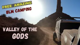 UTAH VALLEY OF THE GODS COMPLETE ROAD AND CAMPSITE TOUR - ROAD TRIP AND BLM CAMPING