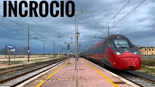 INCROCIO a 170km/h TRA ITALO e IL FRECCIABIANCA a SUD della stazione di @TRINITAPOLI