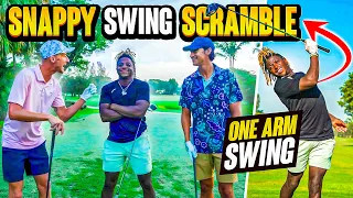 Can we beat Snappy Gilmore using his 1-hand swing? (CRAZY SCRAMBLE!)