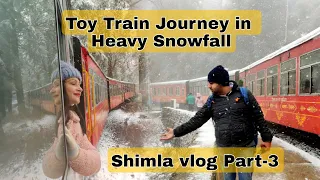Kalka Shimla Toy Train Journey in heavy Snowfall | Mall Road Church to Railway Station by Walk |