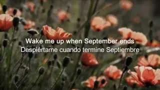 Green Day Wake Me Up When September Ends Subtitulada Español Inglés