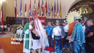 Festival del Folklore de San Bernardo 2017, llegada de la Virgen