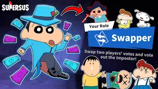 Shinchan became swapper in super sus and swapping votes 😱🔥 | shinchan playing among us 3d 😂