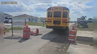 Lee School bus road closed