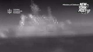 Ukrainian military says it sank a Russian landing ship in the Black Sea