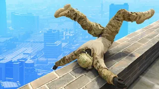 GTA 5 Army Soldier • Jumping Fails 2 (Euphoria Ragdolls)