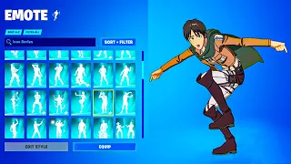 New EREN JAEGER Fortnite doing all ICON-SERIES Emotes..