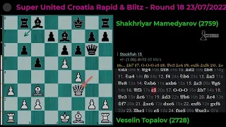 Veselin Topalov vs Shakhriyar Mamedyarov | Super United Croatia Rapid & Blitz - Round 18